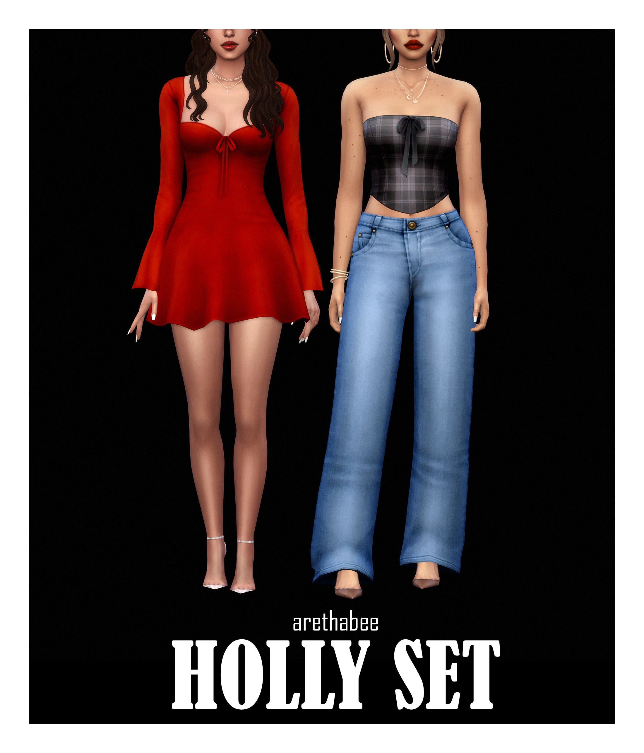 Мини-сет для симочек holly set для Sims 4