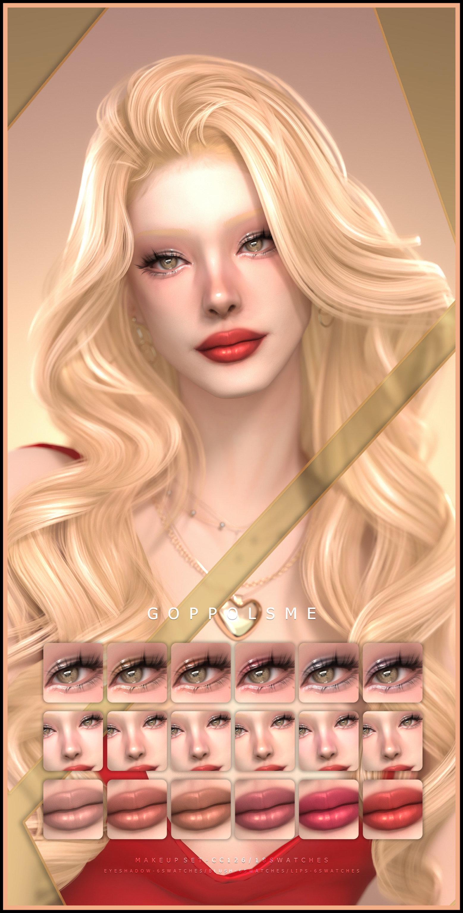 Набор косметики MAKEUP SET CC126 для Sims 4