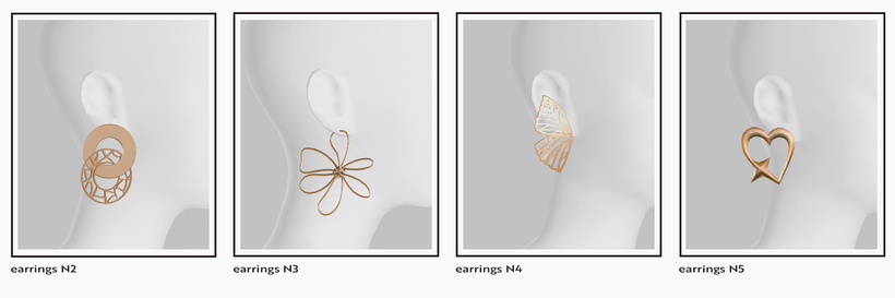 Набор серёг Earrings Set Pack для Sims 4