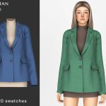 Наряд Paislee Blazer With Dress Outfit для Sims 4 Наряд Paislee Blazer With Dress Outfit для Sims 4