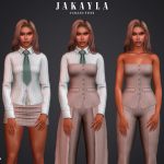 Офисный сет для симочек JAKAYLA collection для Sims 4