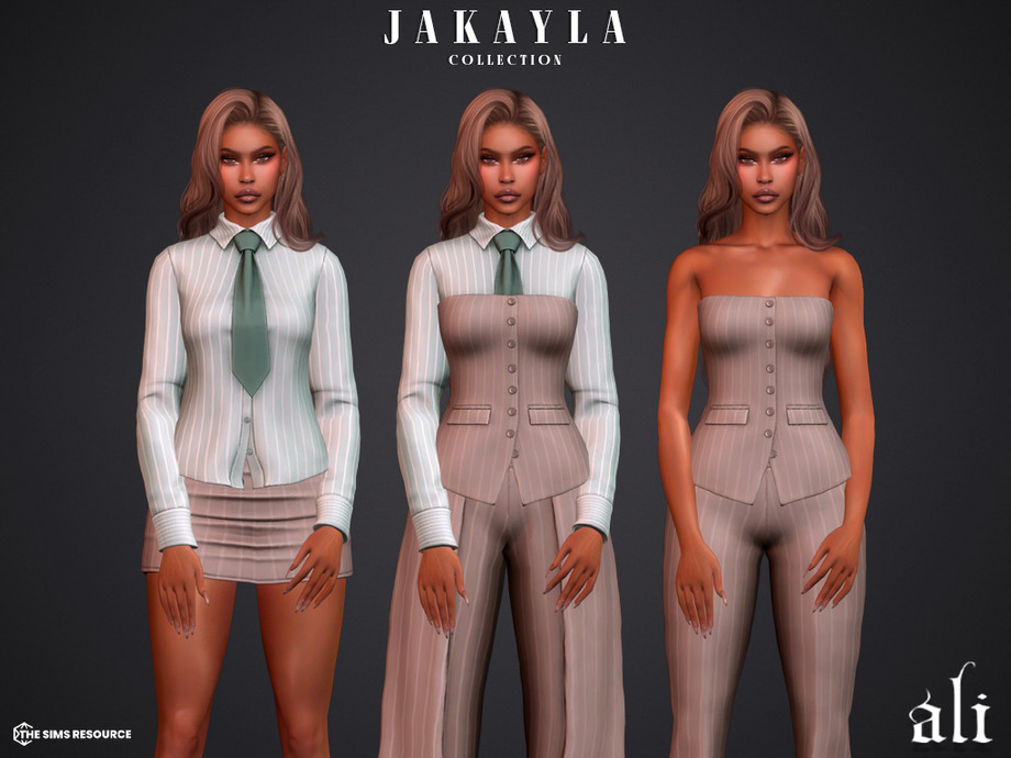 Офисный сет для симочек JAKAYLA collection для Sims 4