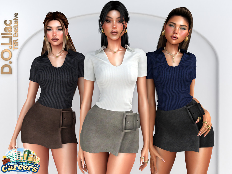 Офисный сет Office Chic Set для Sims 4
