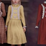 Платье для девочек Christmas Past Victorian Dress для Sims 4