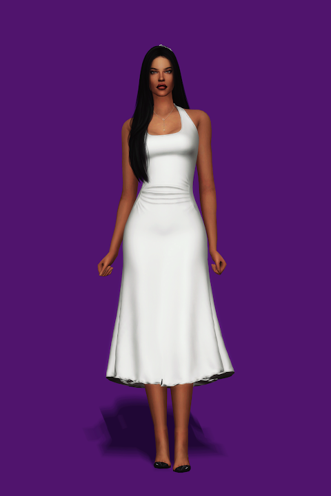 Платье Ripple Waist Dress для Sims 4