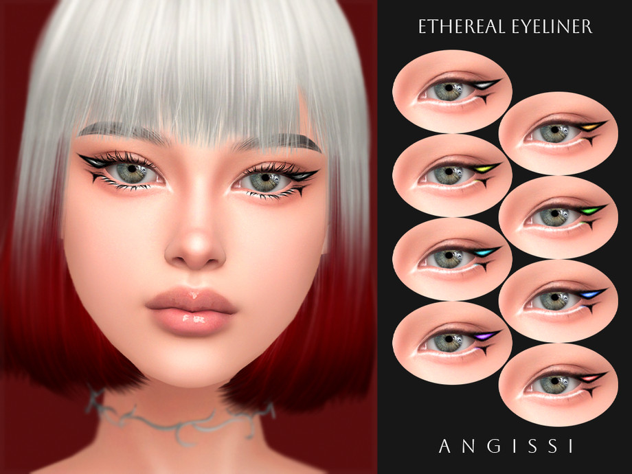 Подводка и линзы Ethereal Eyeliner & Glassy Eyes для Sims 4