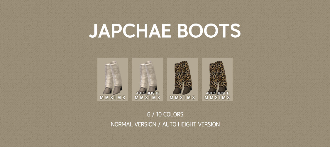 Сапоги Shoes Japchae Boots для Sims 4