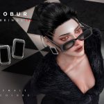 Серьги Massive Square Stud Earrings для Sims 4 Серьги Massive Square Stud Earrings для Sims 4
