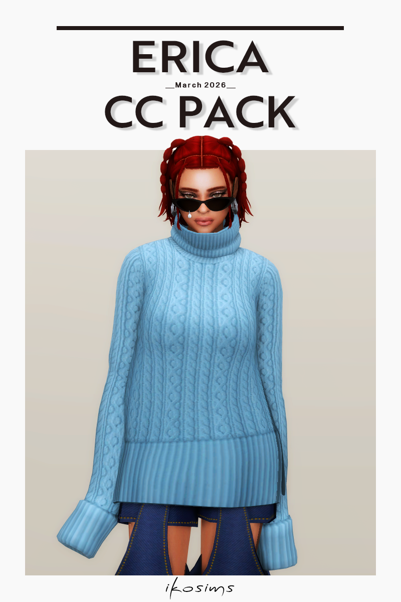 Сет для симочки Erica CC Pack для Sims 4