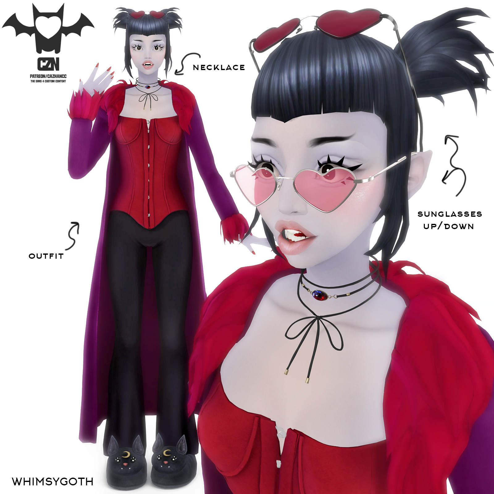 Сет для вампирши WHIMSYGOTH для Sims 4
