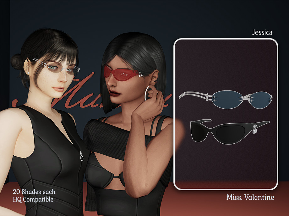 Солнцезащитные очки Jessica sunglasses для Sims 4