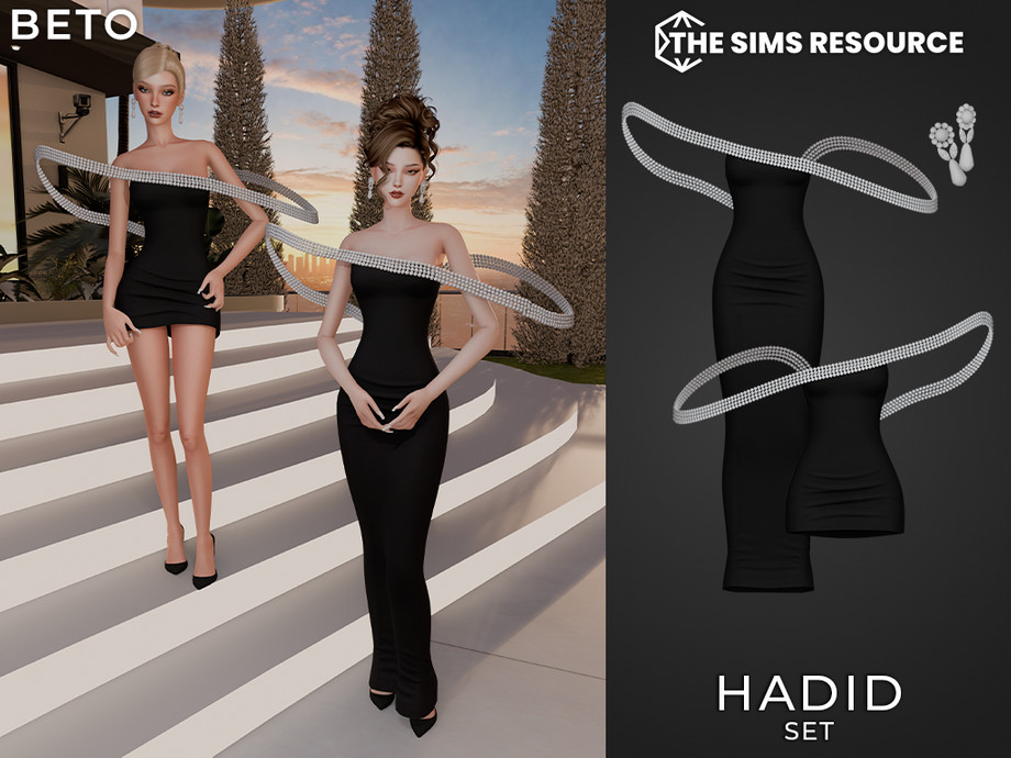 Вечерний сет для симочек Hadid для Sims 4