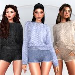 Вязанный комплект Cozy Luxe Set для Sims 4