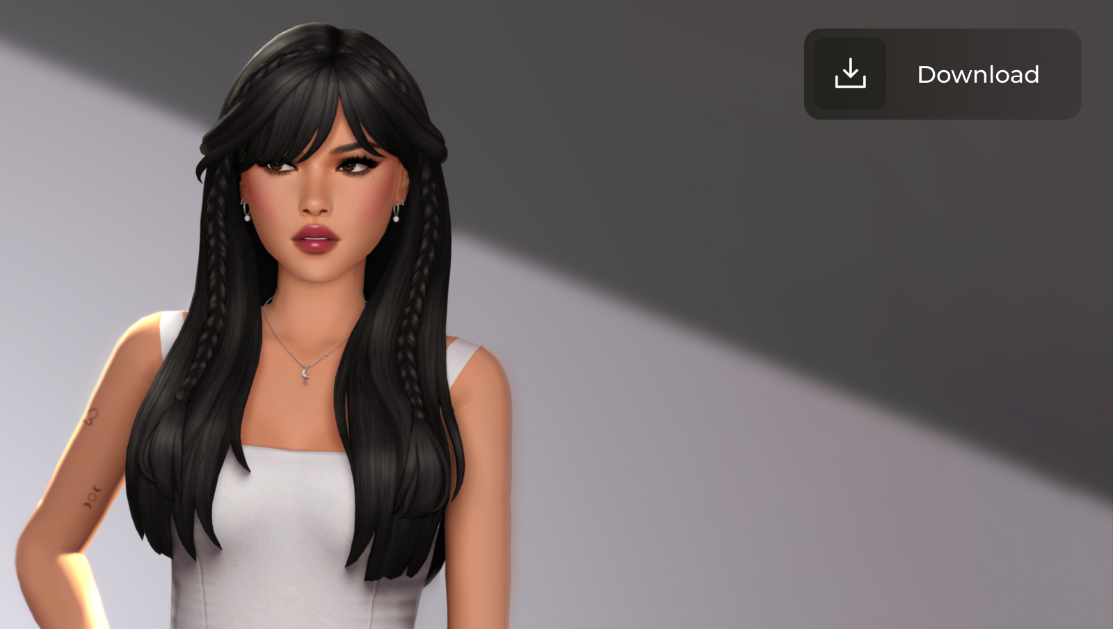 Женская причёска Birdie Hair для Sims 4