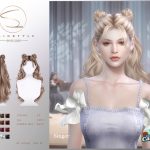 Женская причёска CURLY BUN HAIRSTYLE — Careers Collection для Sims 4 Женская причёска CURLY BUN HAIRSTYLE — Careers Collection для Sims 4