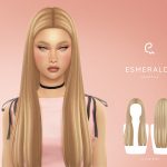 Женская причёска Esmeralda Hairstyle для Sims 4