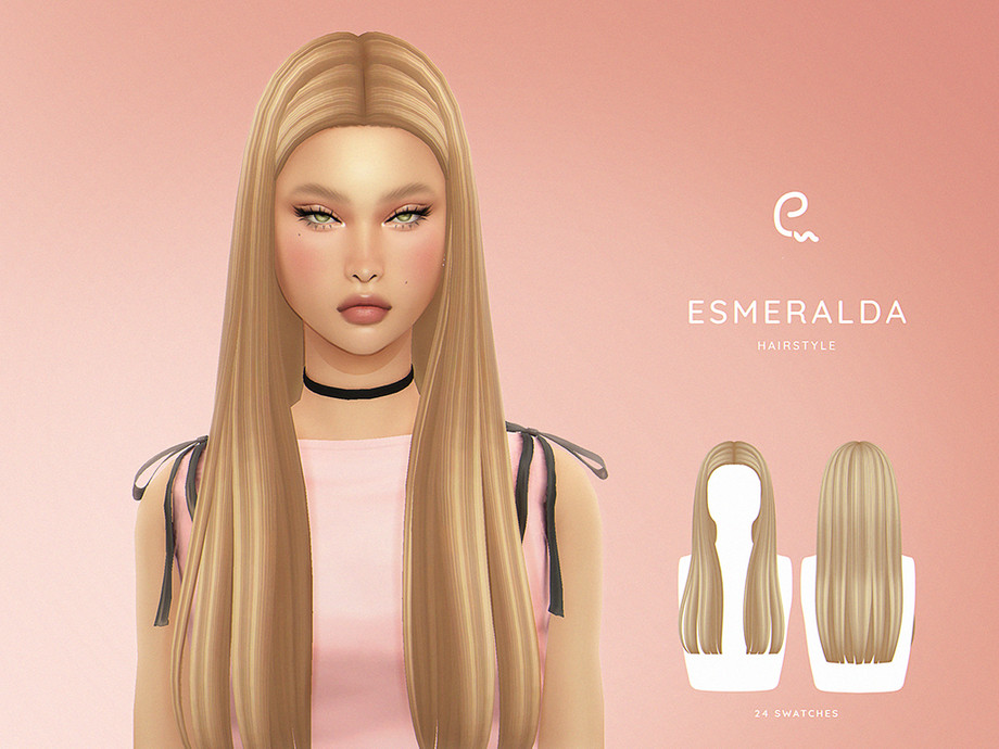 Женская причёска Esmeralda Hairstyle для Sims 4