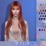Женская причёска Kylie Hairstyle для Sims 4 Женская причёска Kylie Hairstyle для Sims 4