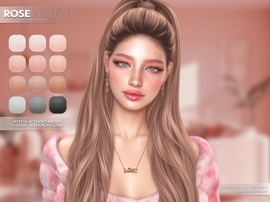 Женский скинтон Rose Skin для Sims 4