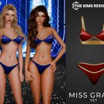 Купальник для конкурса красоты Miss Grand для Sims 4