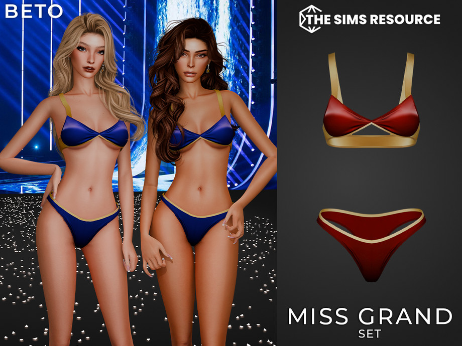 Купальник для конкурса красоты Miss Grand для Sims 4