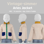Куртка для детей и тоддлеров Aries Jacket для Sims 4 Куртка для детей и тоддлеров Aries Jacket для Sims 4