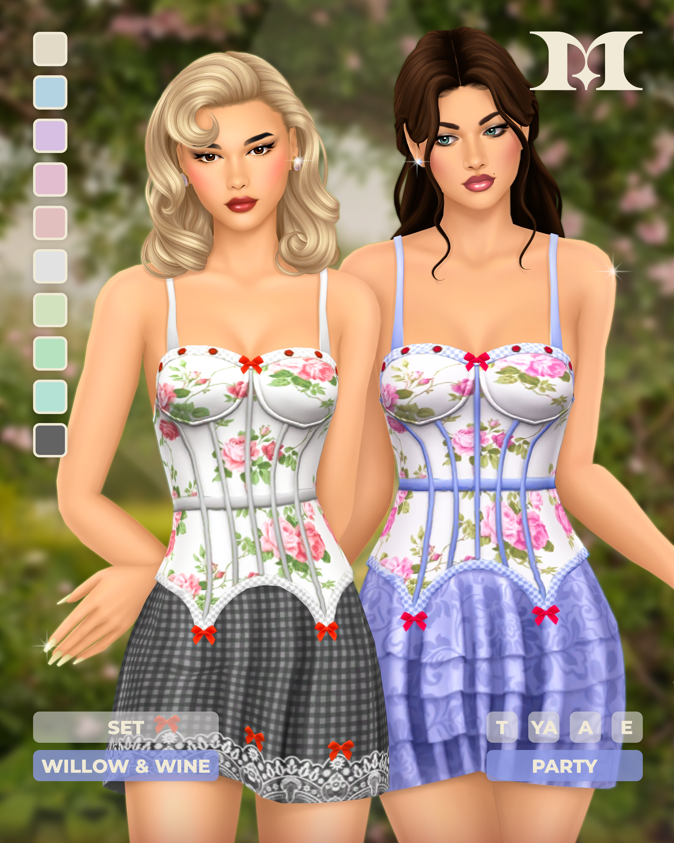 Милый сет для симочек Willow & Wine Set для Sims 4