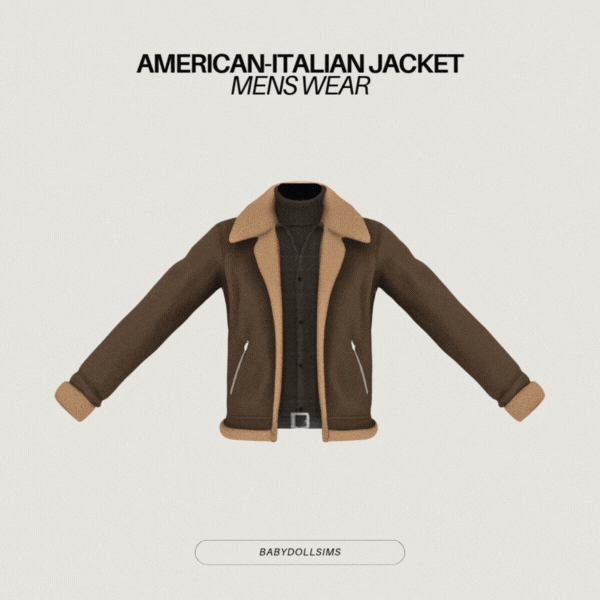 Мужская куртка American Italian Male Jacket для Sims 4