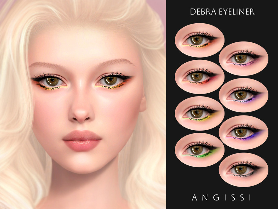 Подводка и линзы Debra для Sims 4
