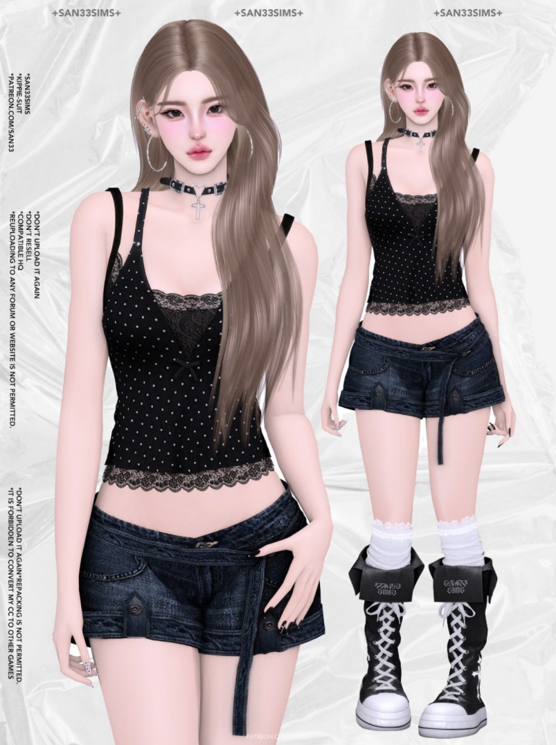 Повседневный наряд для симочки Kippie-SUIT для Sims 4