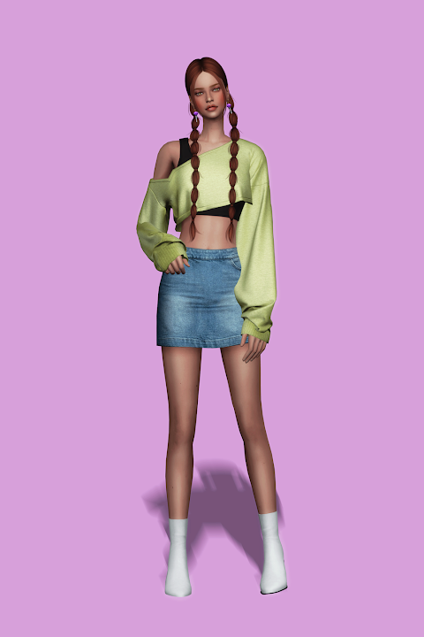 Повседневный сет для симочек Layered Casual Set для Sims 4