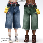 Шорты для симов и симочек Pikachu Jorts для Sims 4