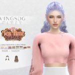 Женская причёска Long Curly Hair With a Small Braid для Sims 4