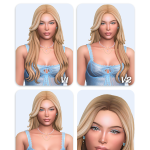 Женская причёска Zara Hairstyle Set для Sims 4 Женская причёска Zara Hairstyle Set для Sims 4