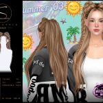 Женская прическа BRAID LONG HAIRSTYLE MidnightSun для Sims 4 Женская прическа BRAID LONG HAIRSTYLE MidnightSun для Sims 4