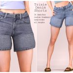 Женские шорты Trixie Denim Shorts для Sims 4 Женские шорты Trixie Denim Shorts для Sims 4