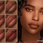 Блеск для губ Glazed Lipstick для Sims 4 Блеск для губ Glazed Lipstick для Sims 4