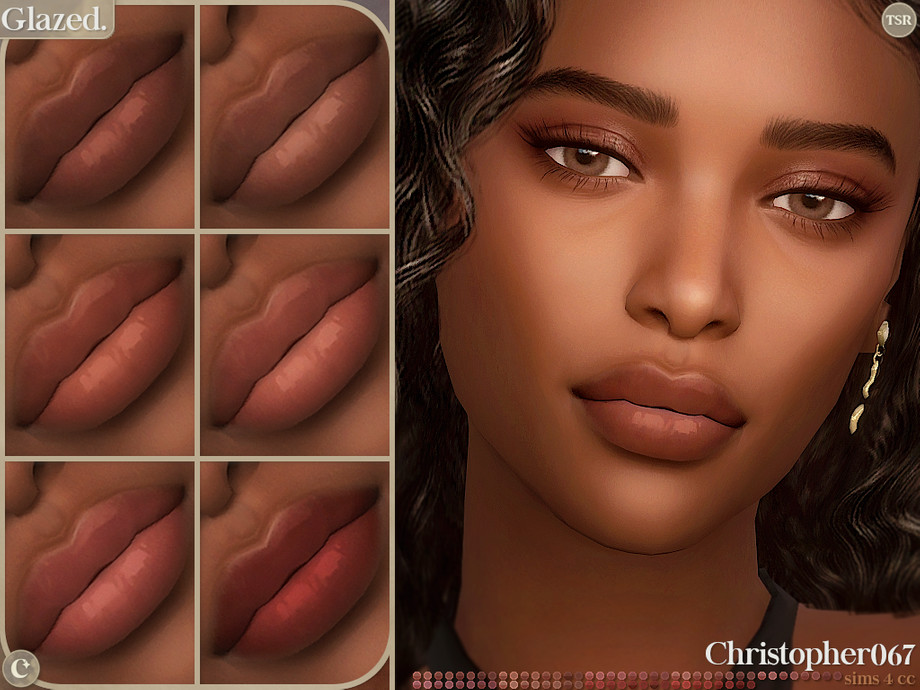 Блеск для губ Glazed Lipstick для Sims 4