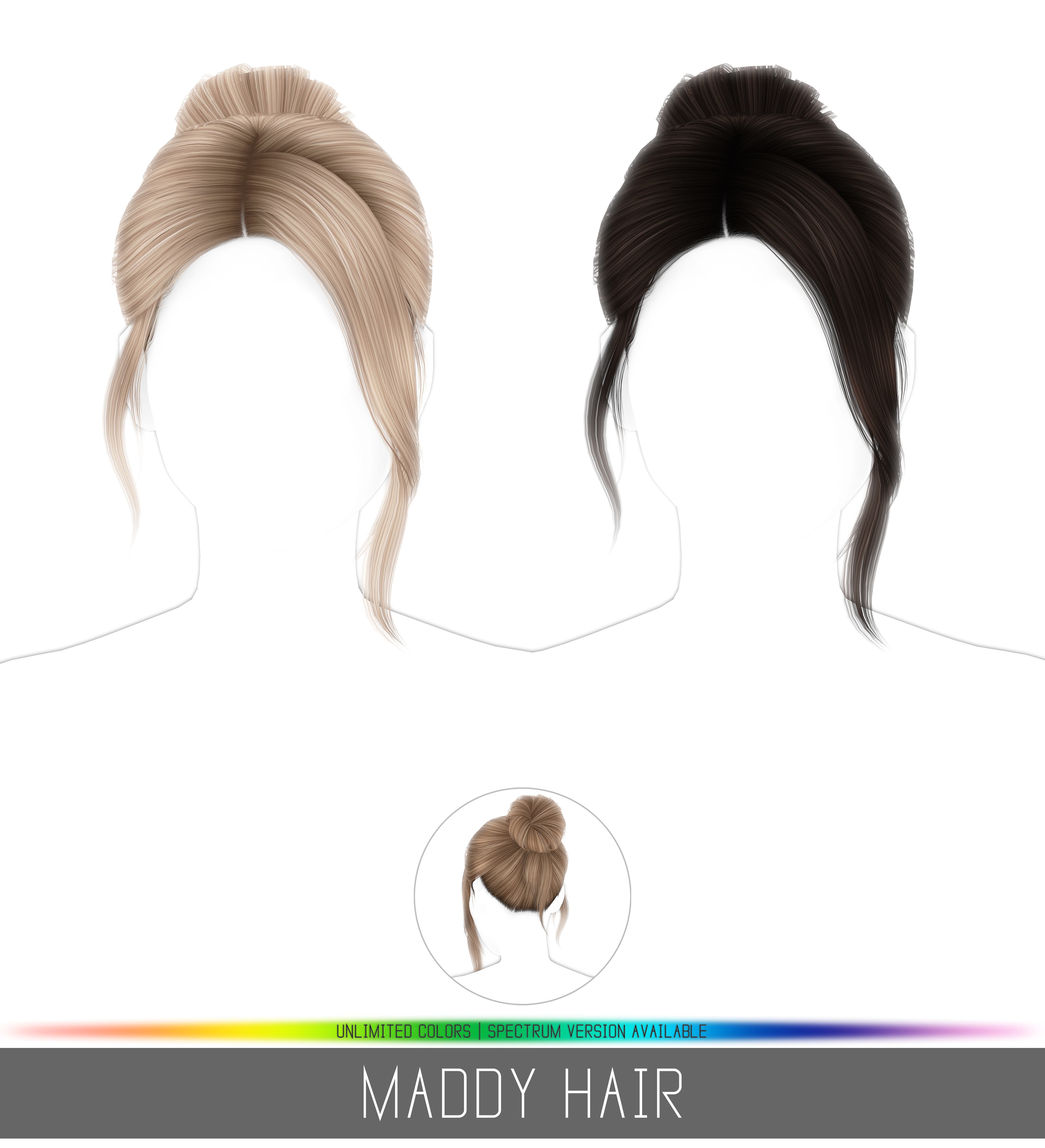 Прическа для женщин, девочек и малышек MADDY HAIR для Sims 4