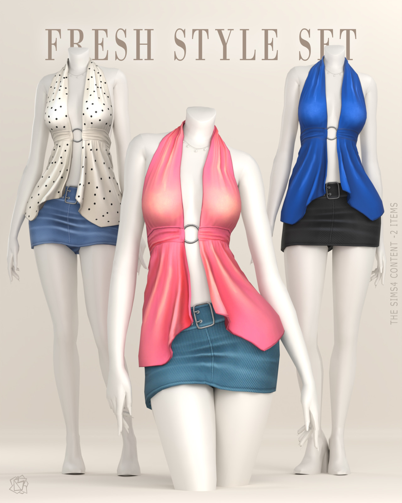 Летний комплект для симочки Fresh summer style для Sims 4