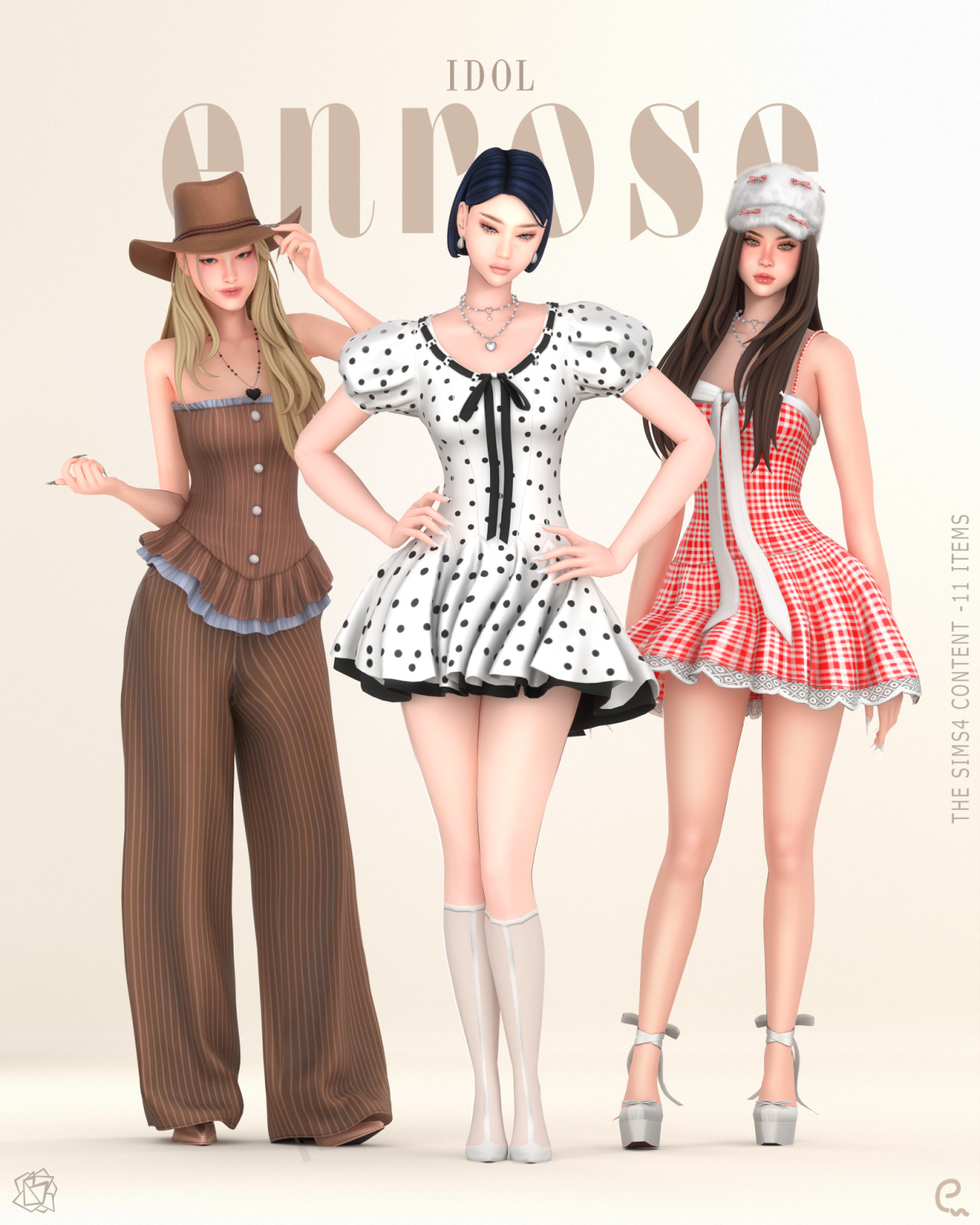 Мини-сет для симочек Enrose Idol Collection для Sims 4