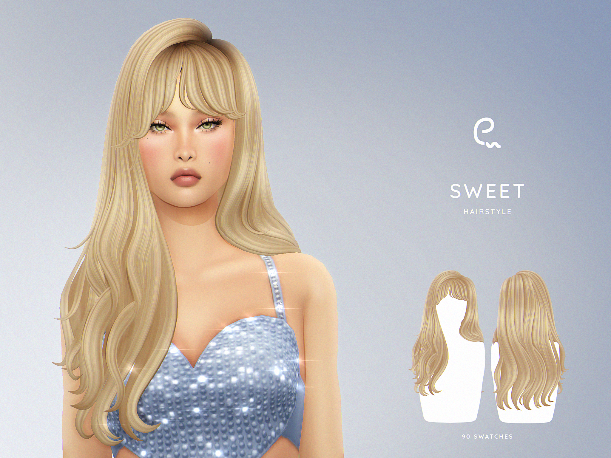 Женская прическа Sweet Hairstyle для Sims 4