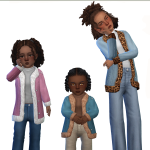 Куртка с водолазкой для детей тоддлеров и младенцев Gust Denim Coat для Sims 4