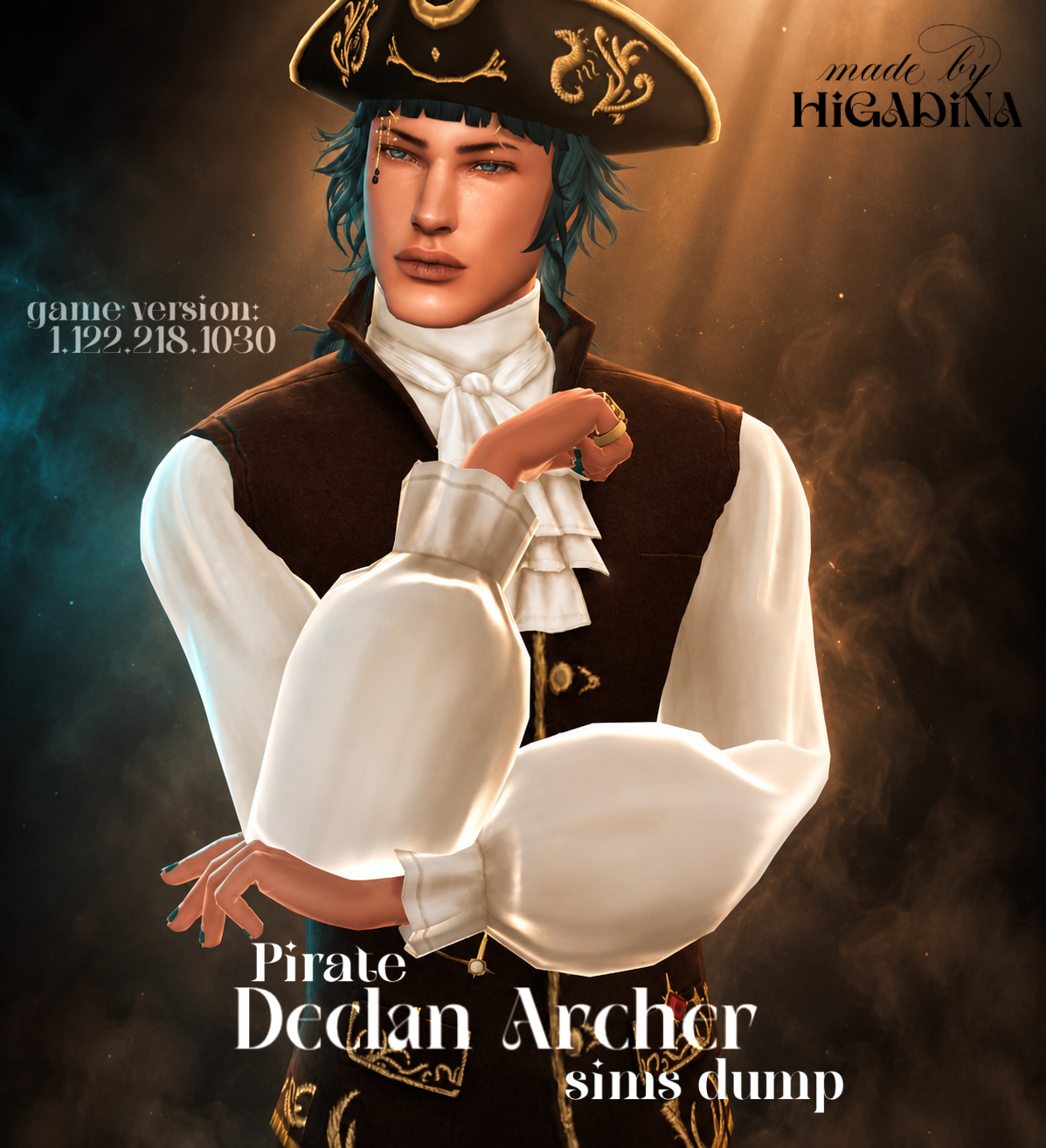 Declan Archer by HiGadina для Sims 4