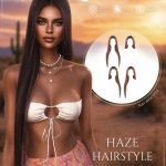Женская прическа HAZE HAIR для Sims 4