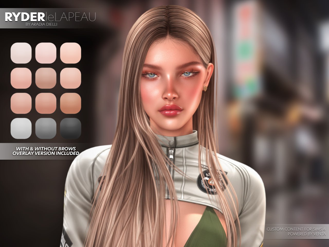 Симка и скин Ryder для Sims 4