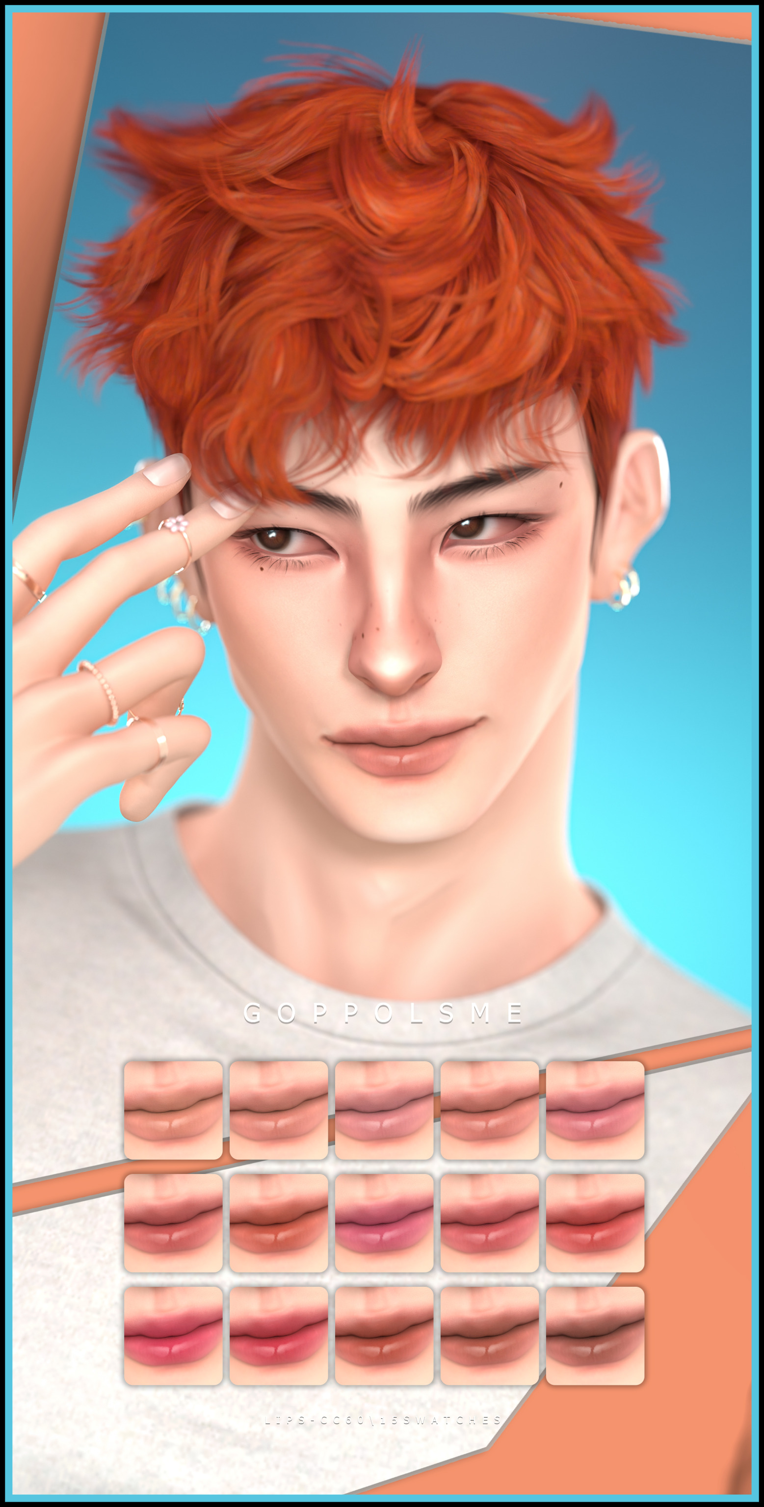 Бальзам для губ Lips CC60 для Sims 4