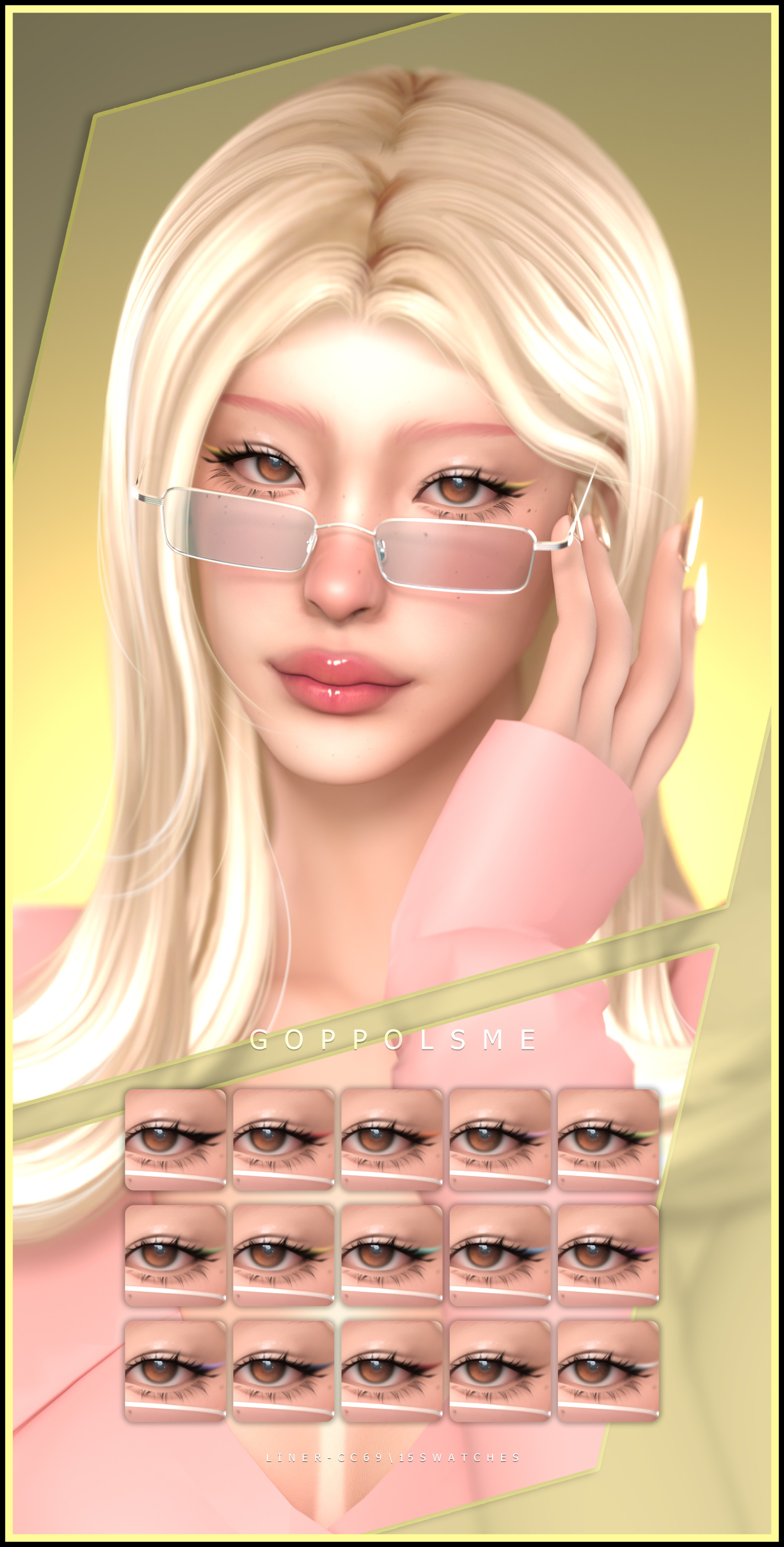 Подводка для глаз Liner cc69 для Sims 4