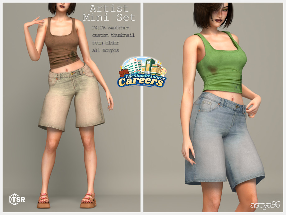 Неряшливый комплект Artist Mini Set для Sims 4
