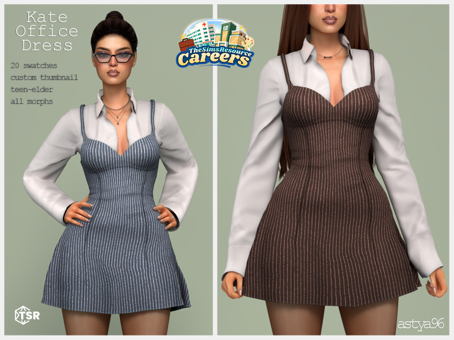 Офисный комплект Kate Office Dress для Sims 4